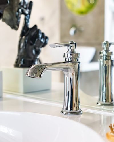 GRODNO, BELARUS - DECEMBER, 2018: inside interior in shop showroom of elite plumbing